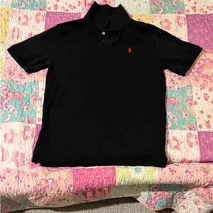 Polo by Ralph Lauren Black Polo Shirt with Red Logo
